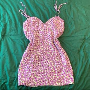 Mini purple flower dress size L